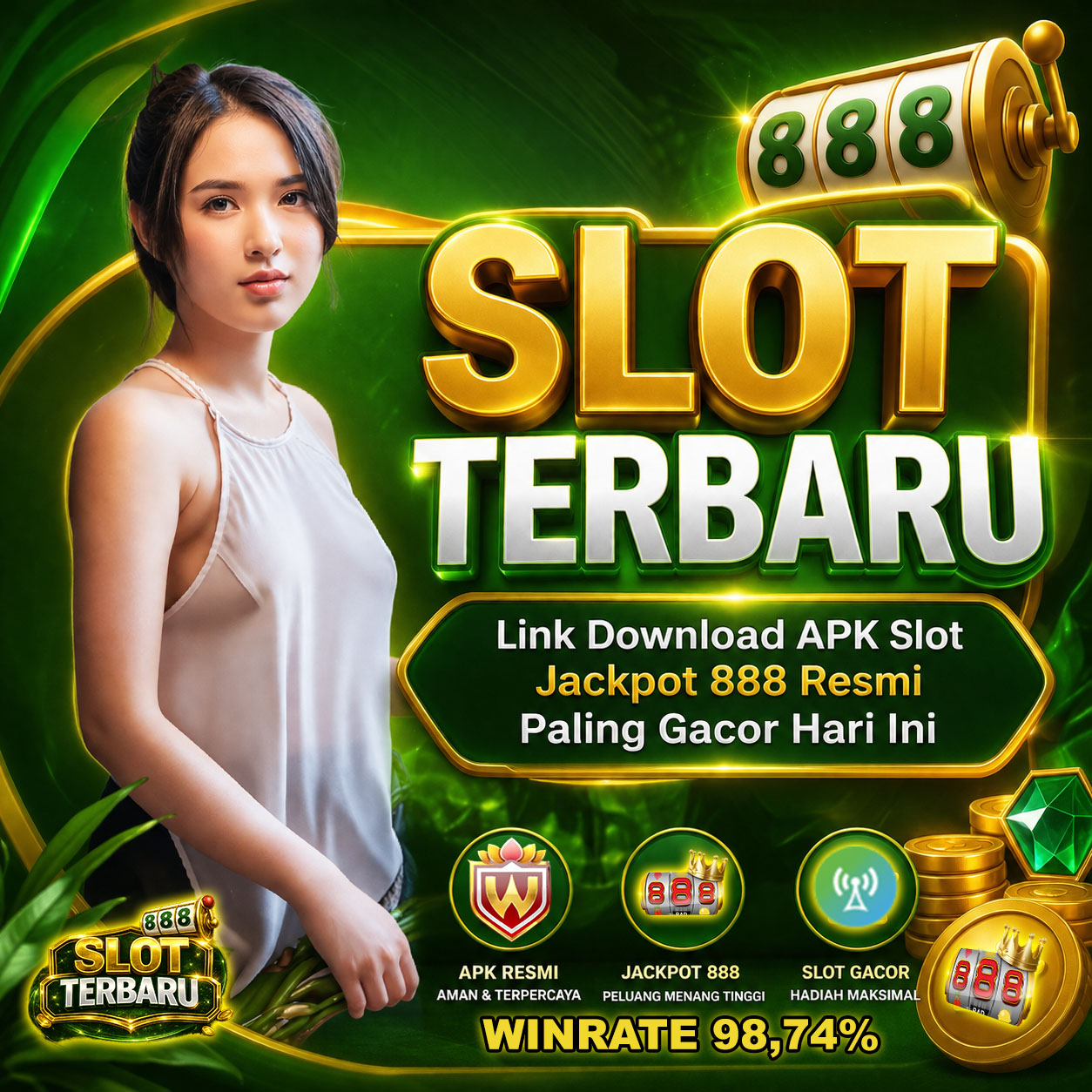 Thumbnail 1 of 3, Poster, SLOT TERBARU | Link Download APK Slot Jackpot 888 Resmi Paling Gacor Hari Ini designed and sold by LINK DOWNLOAD SLOT TERBARU.